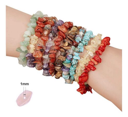 A Kit Para Hacer Pulseras, Piedra De Color Grava Natural De