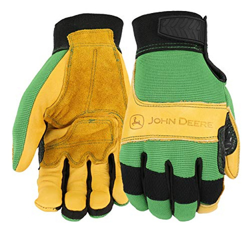 Guantes De Cuero John Deere Jd00009 Xl Para Hombre