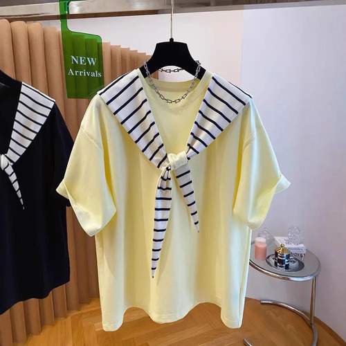 Camiseta Con Capucha A Rayas, Algodón De Talla Grande Para M