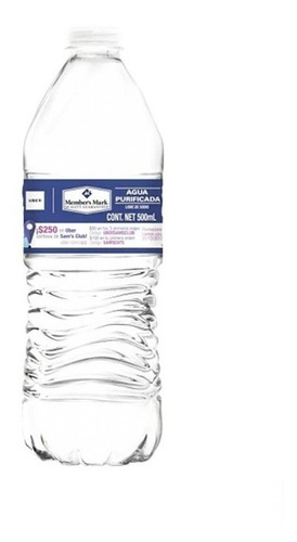 Agua Natural Purificada Members Mark 500 Ml Libre De Sodio