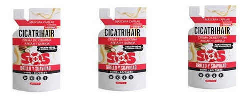 Doypack  Cicatrihair De Keratina, Argan Y Quinoa X3uni 250g 