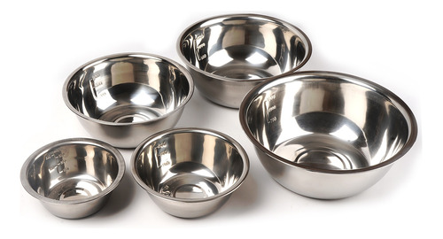 Pack 5 Bowl Pocillo Acero Inoxidable Reposteria Cocina