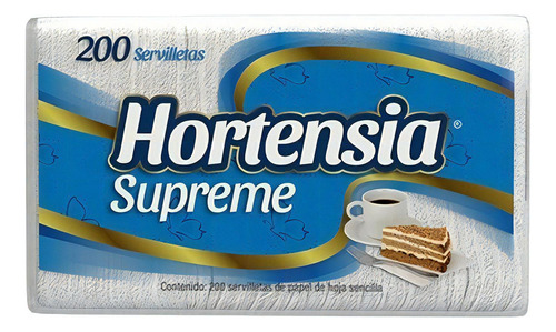Servilletas De Papel Hortensia Supreme® 200pz, Hoja Sencilla