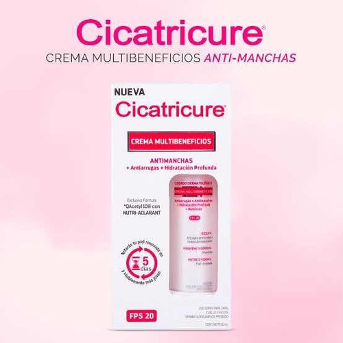 Imagen 2 de 2 de Cicatricure Crema Multibeneficios Antimanchas Arrugas Fps 20
