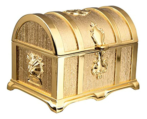 Feyarl 3.9 Pulgadas Vintage Golden Treasure Box Joyas Barati