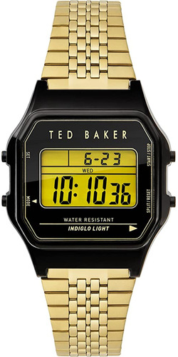 Correa De Acero Inoxidable De Cuarzo Ted Baker, Oro, Reloj C