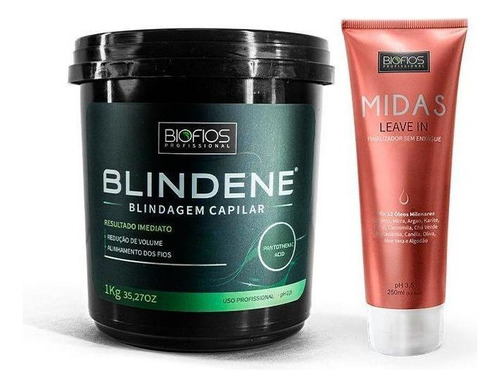 Kit Botox Capilar Sem Formol Blindene + Midas Leave In