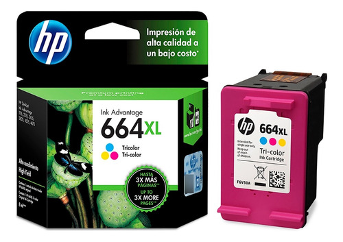 Tinta Hp 664xl F6v31al Tri-color 1115/2134/2635/3635/3785