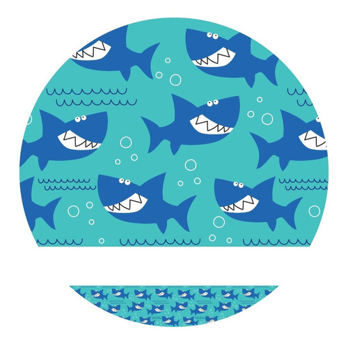 Faixa Adesiva Decorativa Infantil Tubarão 10m X 10cm Cor Colorido