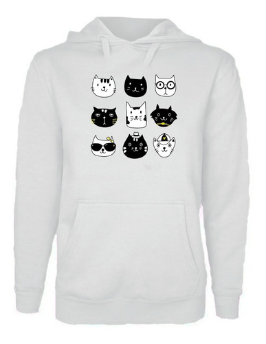 Polerón Estampado Unisex Gatitos Kawaii