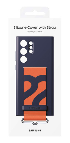 Samsung Galaxy S22 Ultra Silicone Cover Strap Case Original