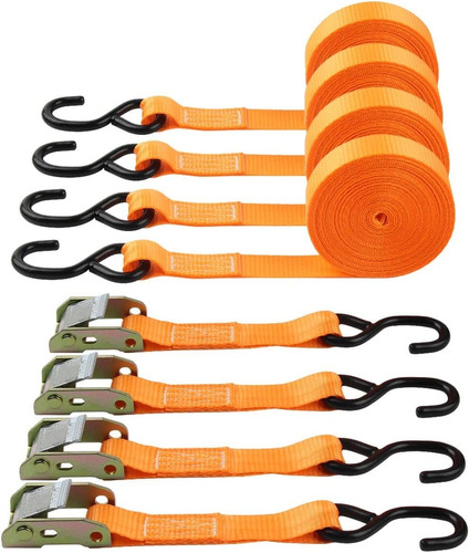 Jchl Tie-down Cam Straps, Ratchet Tie Down Straps 1  X20'...