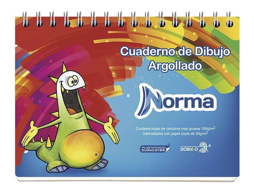 Cuaderno De Dibujo Argollado Norma 18 Hoja Cartulina Y Copia