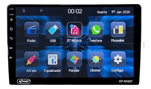 Central Multimídia Carplay Andoird Auto + Câmera New Fit
