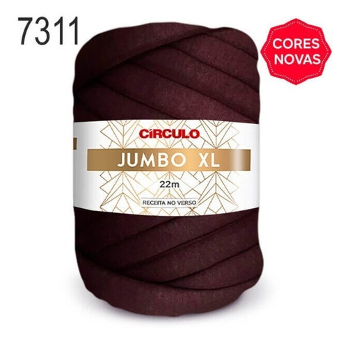 Fio Jumbo Xl 22m Círculo Maxi Tricô E Crochê Cor Jumbo Xl Tabaco - 7311