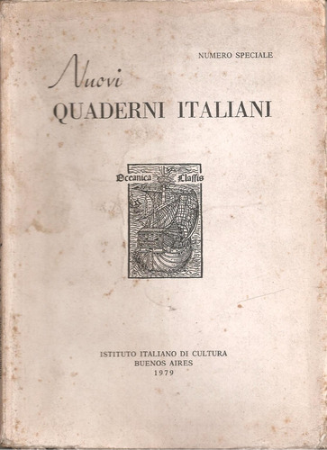 Nuovi Quaderni Italiani Istituto Italiano Cultura Bs As 1979