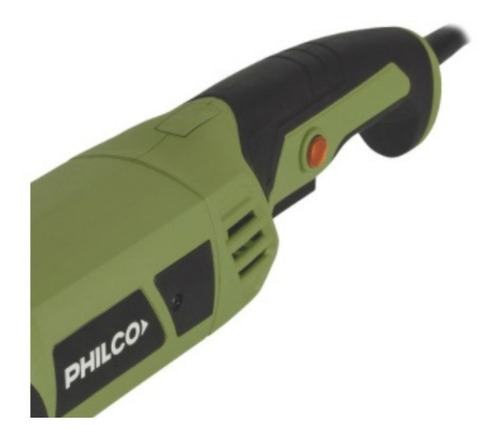 Imagen 4 de 5 de Amoladora Angular Philco Aa1201 1200 W 8000 Rpm 220v Verde