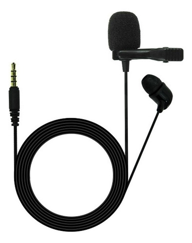 Kit 04 Microfones De Lapela Jbl Com Fone De Ouvido Cslm20 Cor Preto