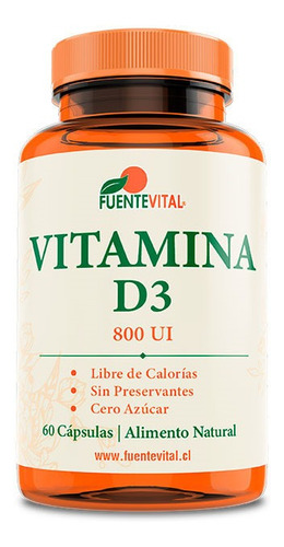 Imagen 2 de 4 de Vitamina D3 Fv 180 Capsulas 3 Frascos 800 Ui.
