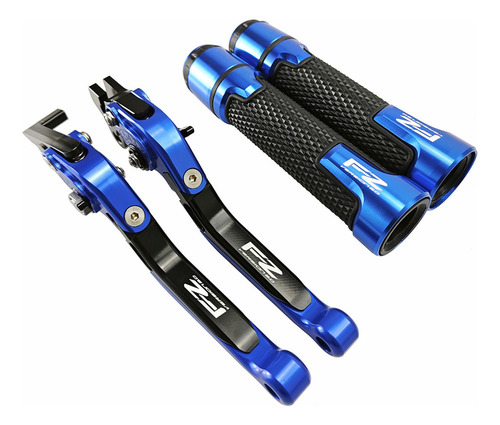 Puños Y Palancas Plegables Para Yamaha Fz Versión 3.0, Azul