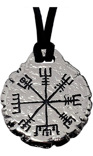 Vegvisir Viking Bússola Nórdica Colar Cordão Com Pingente