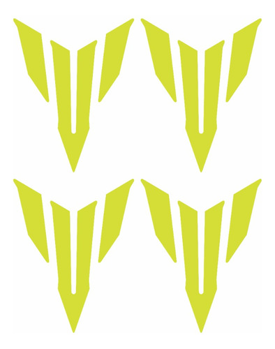 Kit 4 Adesivos Logo Mt Master Of Tork Mt03 Mt07 Mt09 Amarelo