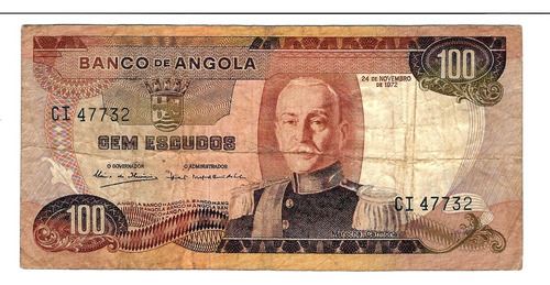 Angola - Billete 100 Escudos 1972 Ci 47732.
