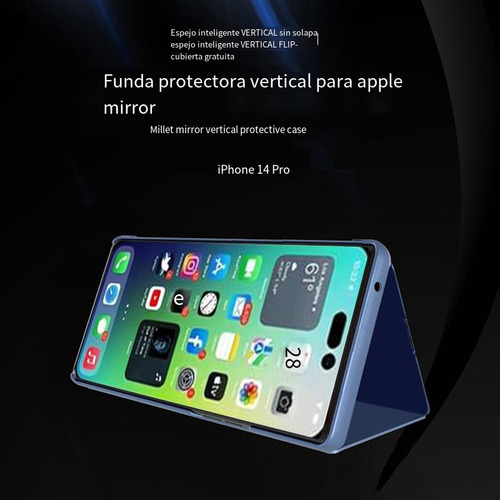 Funda Para Samsung Galaxy A70/a70s/s25, Ultradelgada, Con Diseño De Espejo, Tipo Libro Abatible, Con Soporte