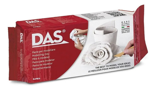 Massa De Modelar E Escultura De Cerâmica Fria Polar 1kg - Das White pasta