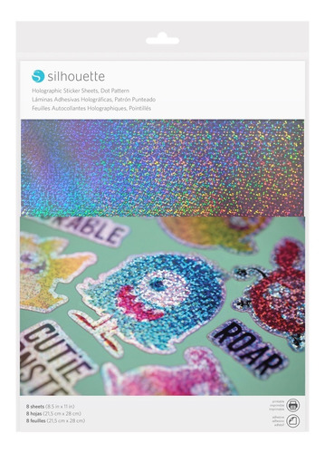 Papel Adhesivo Imprimible Silhouette Papel Holographic Dots