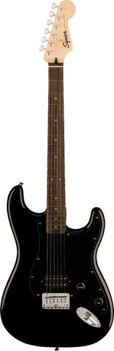 Guitarra elétrica Squier By Fender Sonic Stratocaster Ht H, cor preta, material de escala, louro indiano, orientação à mão direita
