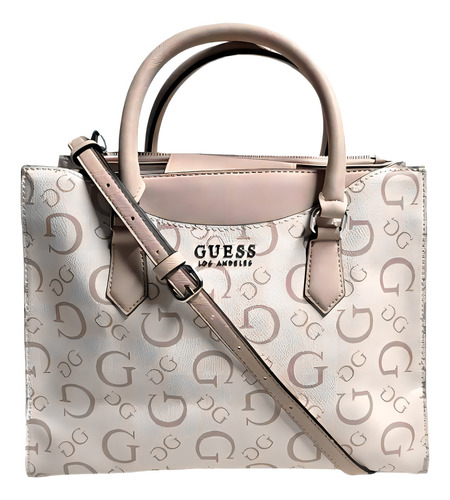 Bolsa Tote Guess Hensley Mujer Sa888306 Color Rosa