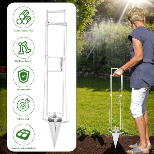 Flower Planter Tool Stainless Steel Single Spring Gardening