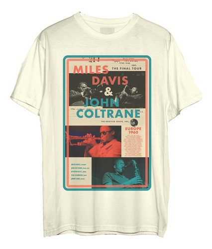 Camiseta Miles Davis John Coltrane Jazz The Final Tour