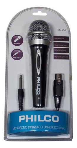 Micrófono Philco Alámbrico Dm250 Dinámico