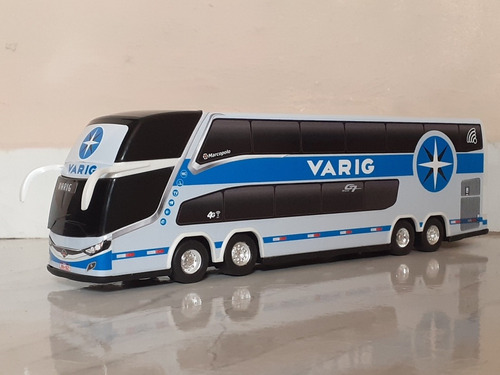 Miniatura Ônibus 4 Eixos  Varig Pintura Antiga 