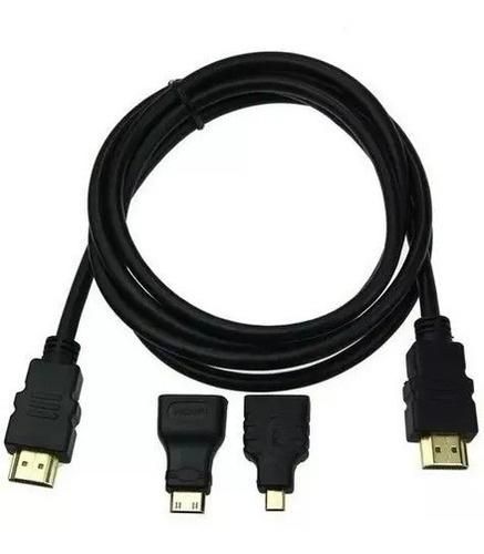 Imagen 1 de 9 de Cable Mini Y Micro Hdmi 3 Hdmi Y Hdmi Triple Cable With Dual