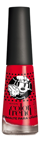 Esmalte Para Uñas Colección Minnie Mouse Avon Color Trend Color Rojo Classic Red