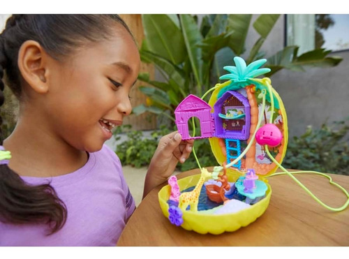 Set Bolsa Piña Tropical Polly Pocket Mattel Con Accesorios