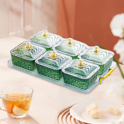 Plato De Frutos Secos En Tarro De Galletas Verde De 6