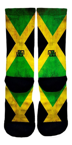 Imagem 3 de 3 de Meia Personalizada - Jamaica Flag - Dryfit - Meias Elite