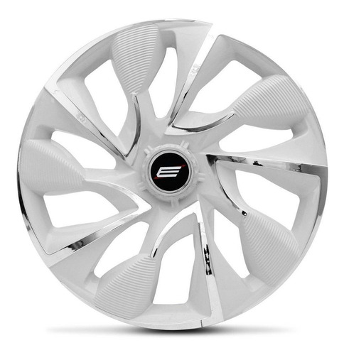 Calota Esportiva Ds4 Aro 14 Branco Cromado Palio Uno Siena