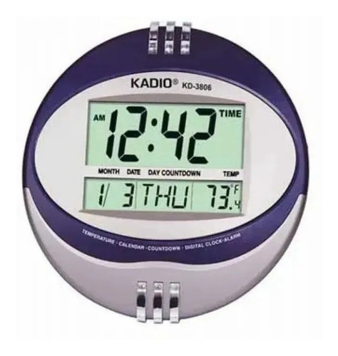 Reloj Digital Kadio De Pared  Mesa Temperatura Y Fecha Alarm