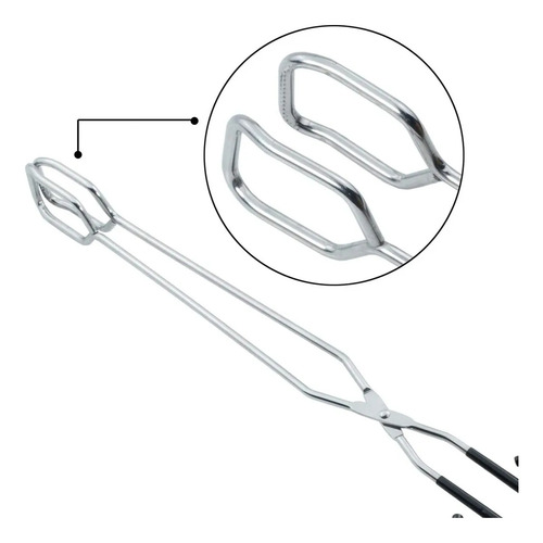 2pcs Pinzas Para Barbacoa De Acero Inoxidable Extra Largas