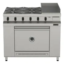 Comprar Cocina industrial Brafh 10454 Hornallas + Plancha gn color acero inoxidable con puerta ciega