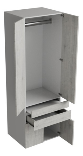 Amanta Muebles Mini Closet Con Tubo Y Puertas Abatibles