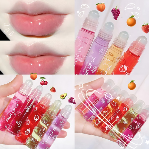 6 Piezas Aceite Bálsamo Hidratante Labial De Frutas 8ml C/u