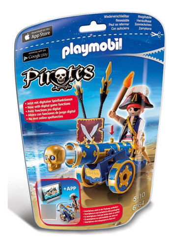 Playmobil Cañón Interactivo Azul Con Pirata