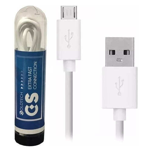 Cable Micro Usb Goldtech En Tubo