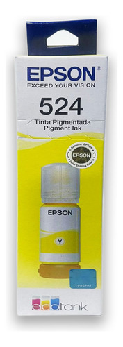 Botella Tinta Epson T524 Amarillo 524 T524420 C13t06d42a Ori